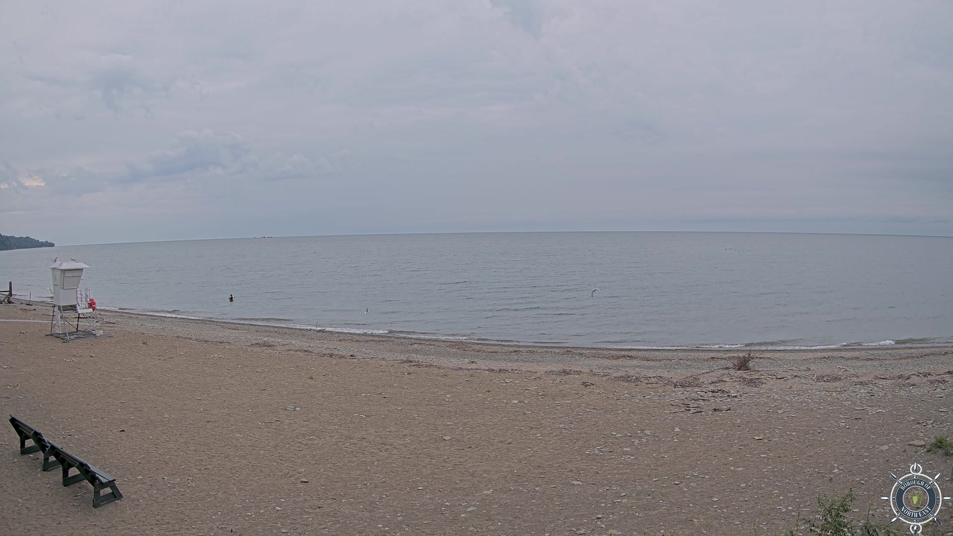 View of the water from the Freeport Beach (North East) camera