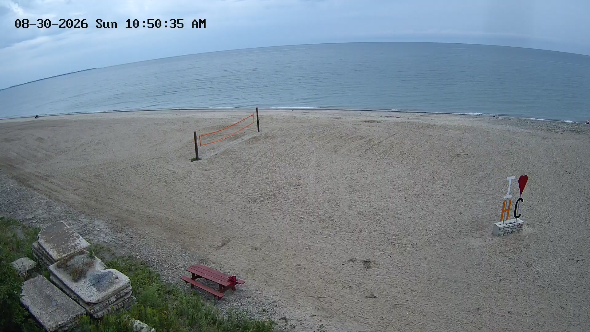 View of the water from the Shades Beach camera